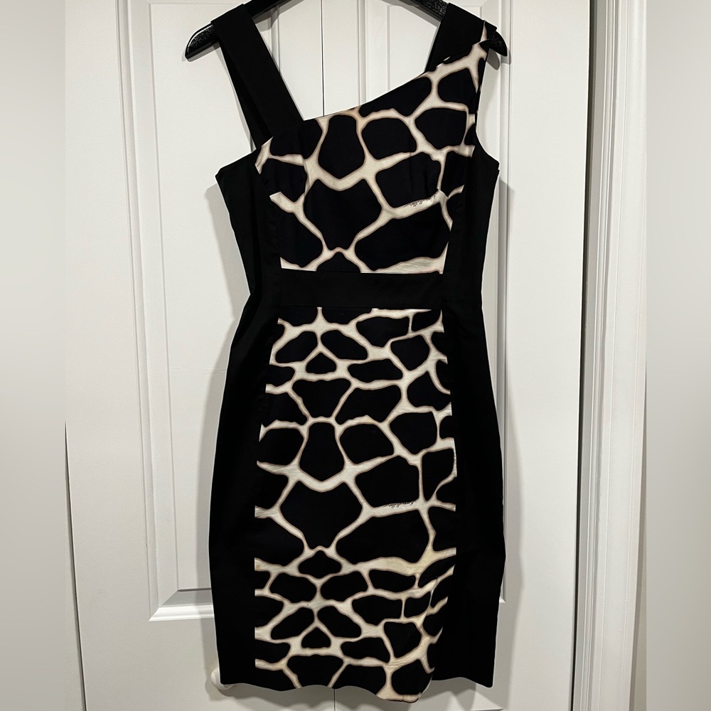 Giraffe Print One-Shoulder Karen Millen Dress